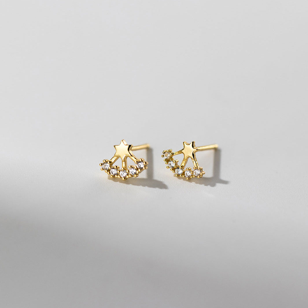 Starry Arc Stud Earrings