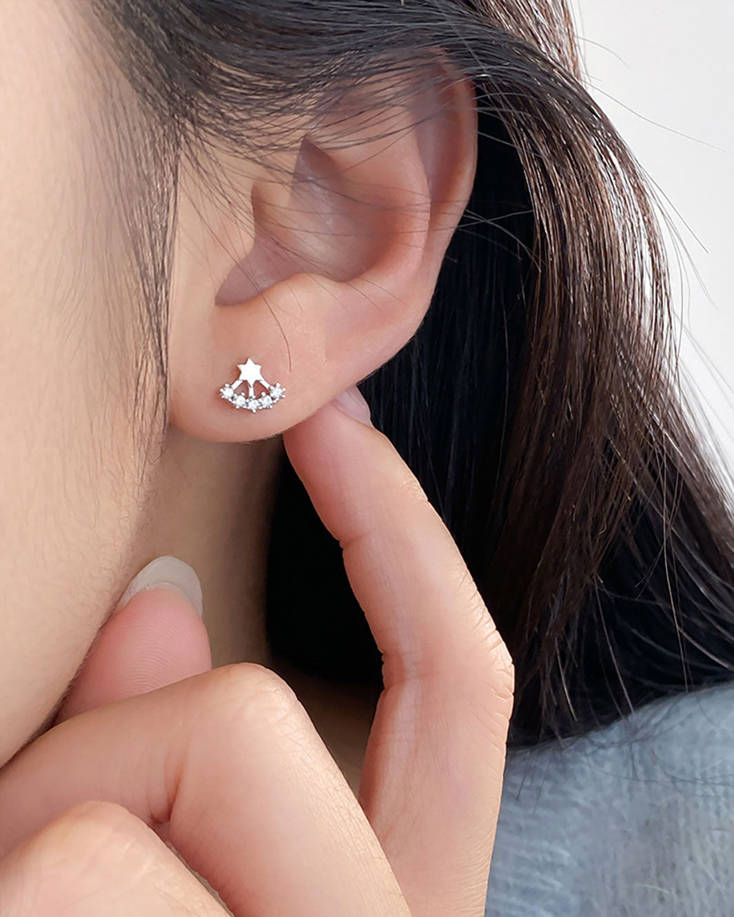 Starry Arc Stud Earrings