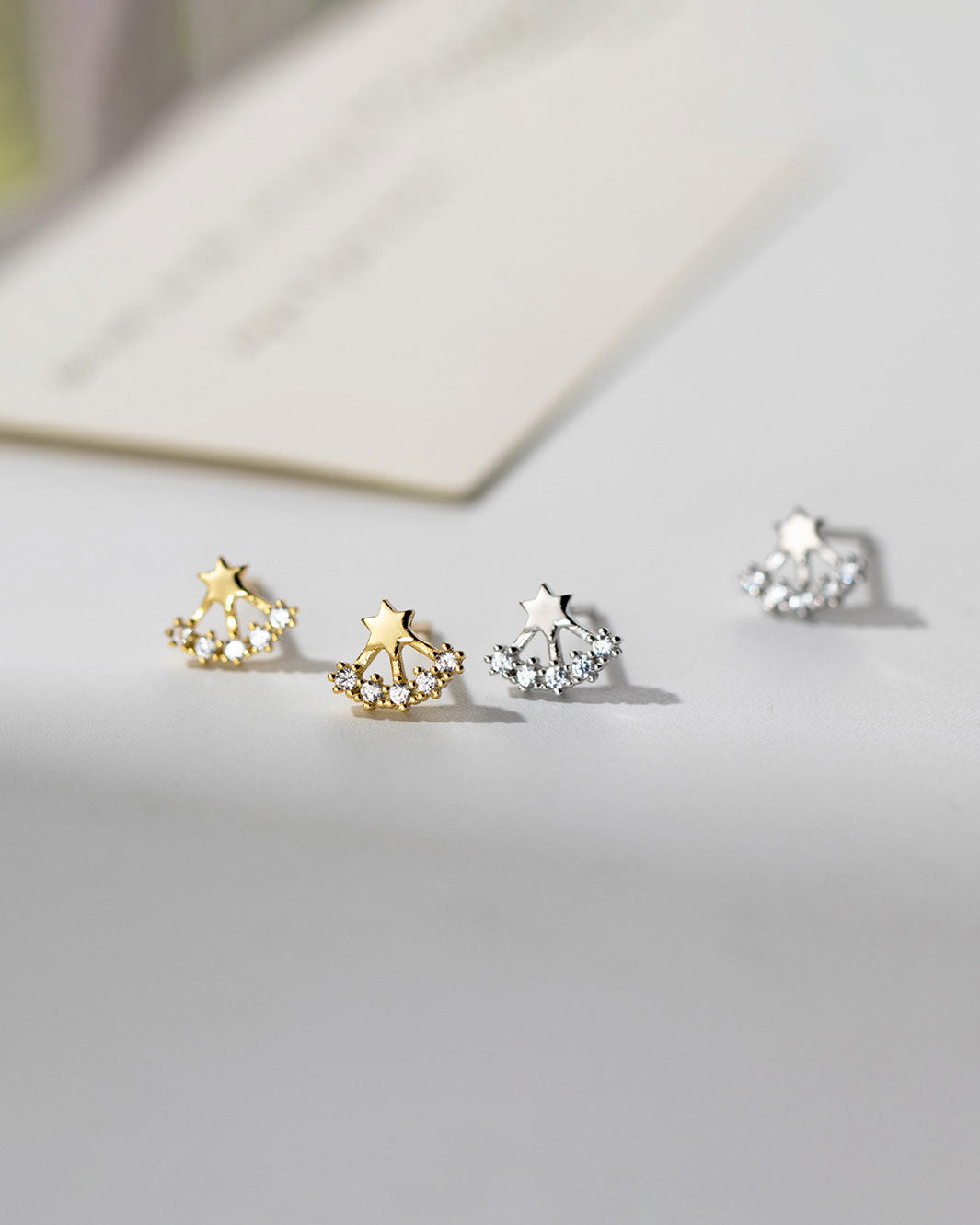 Starry Arc Stud Earrings