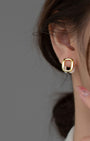Alexandra Two Tone Hoop Earrings