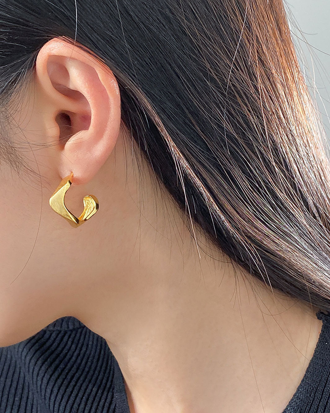 Valerie Brushed Hoop Earrings