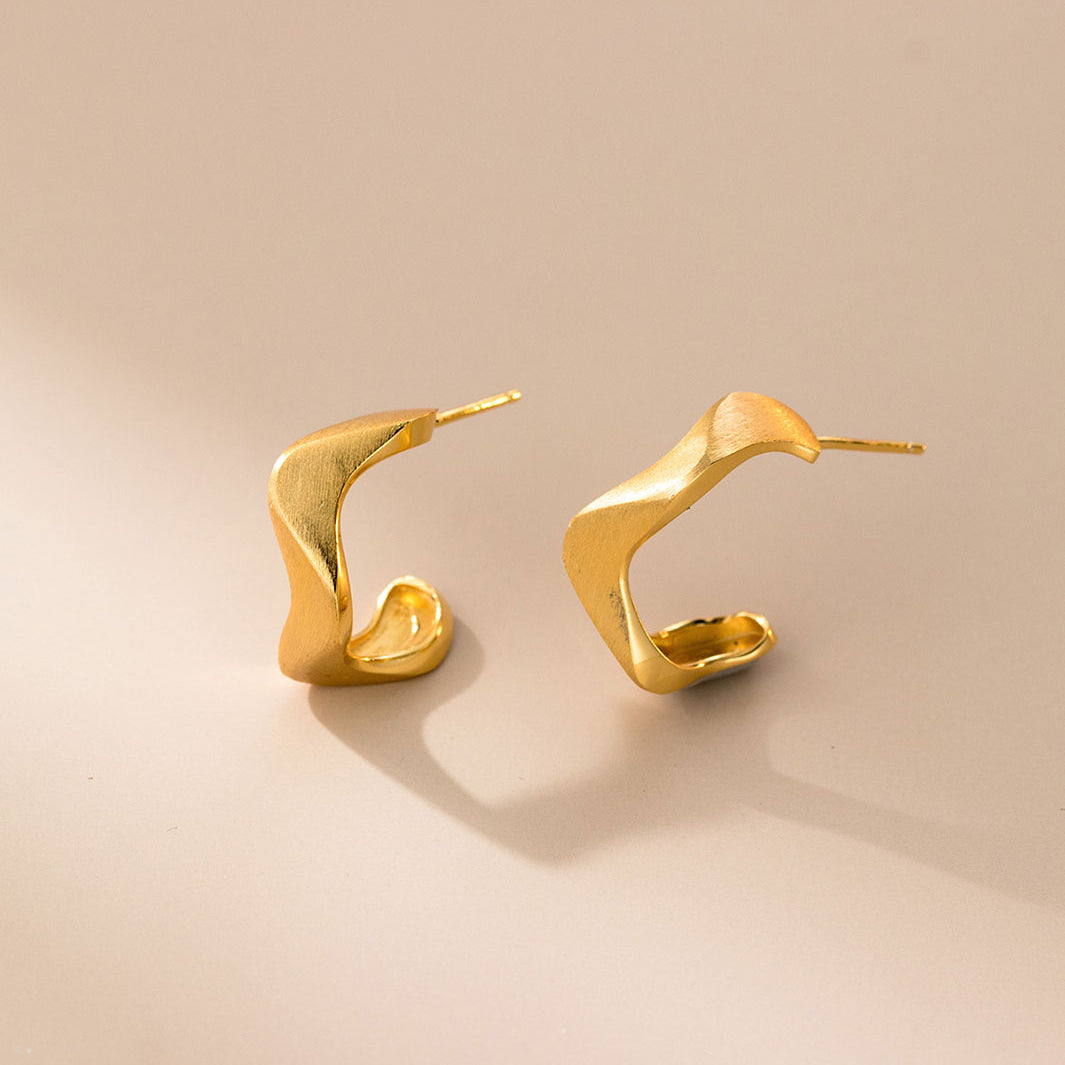 Valerie Brushed Hoop Earrings