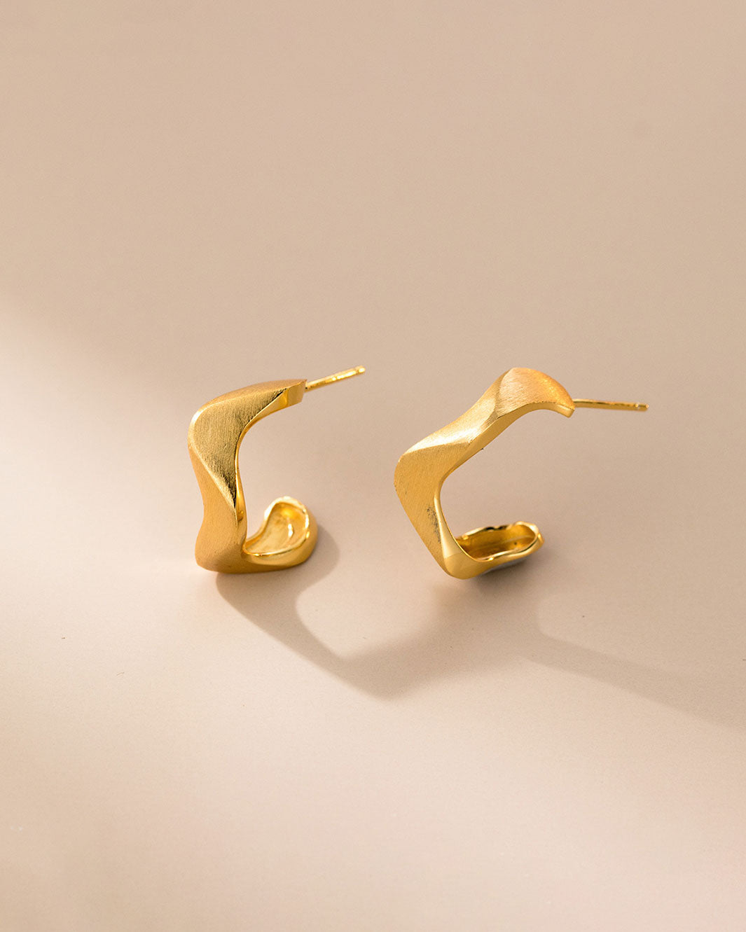 Valerie Brushed Hoop Earrings