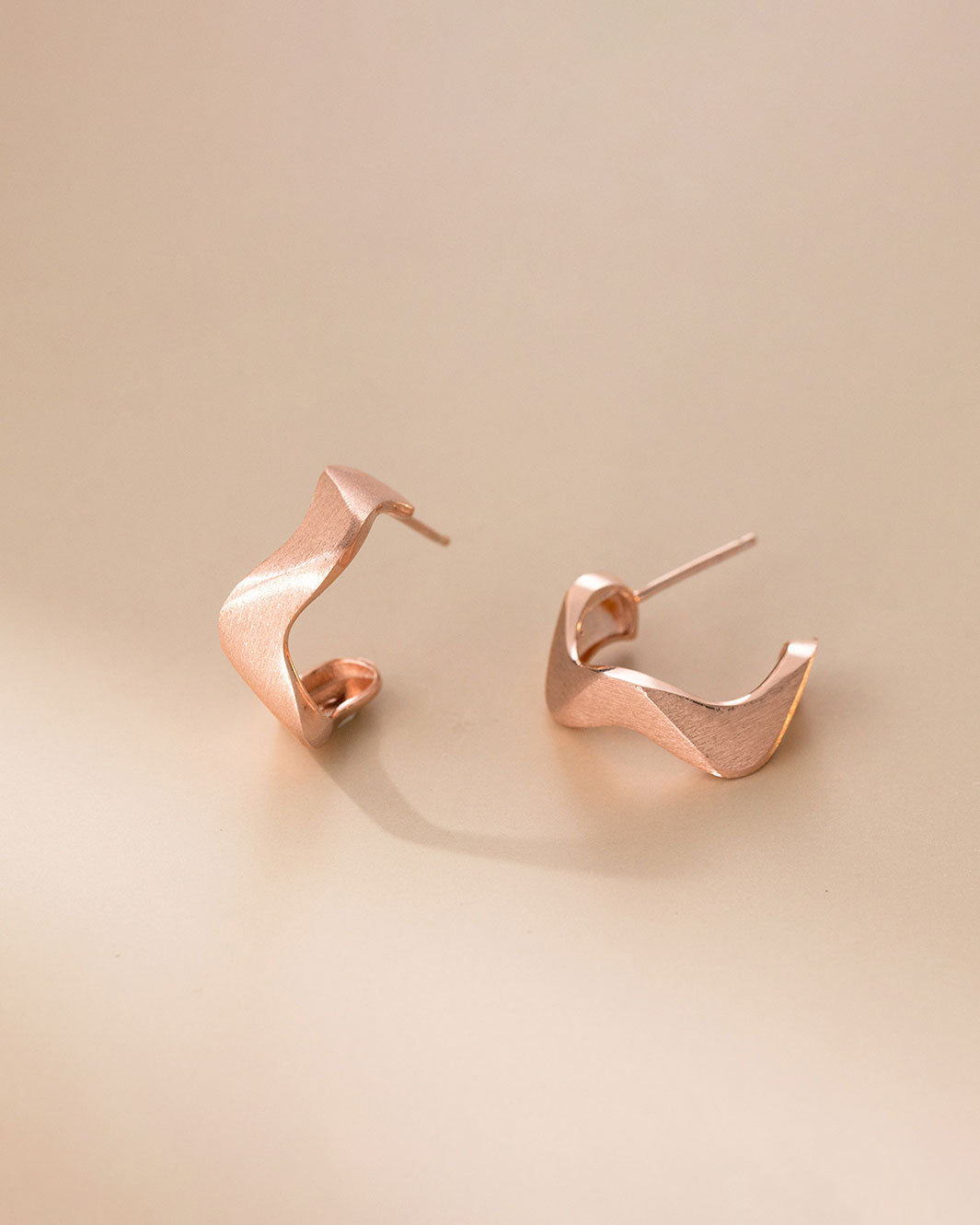 Valerie Brushed Hoop Earrings