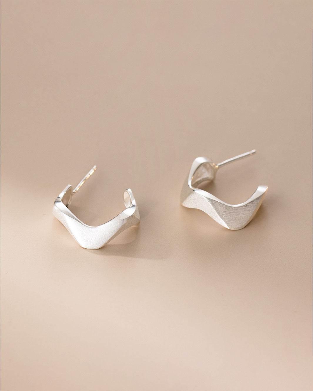 Valerie Brushed Hoop Earrings