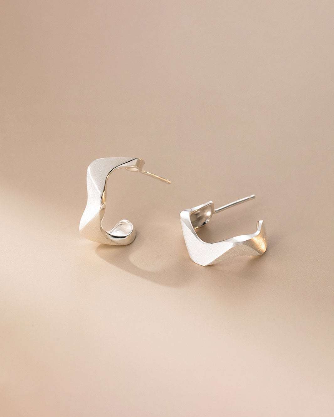 Valerie Brushed Hoop Earrings