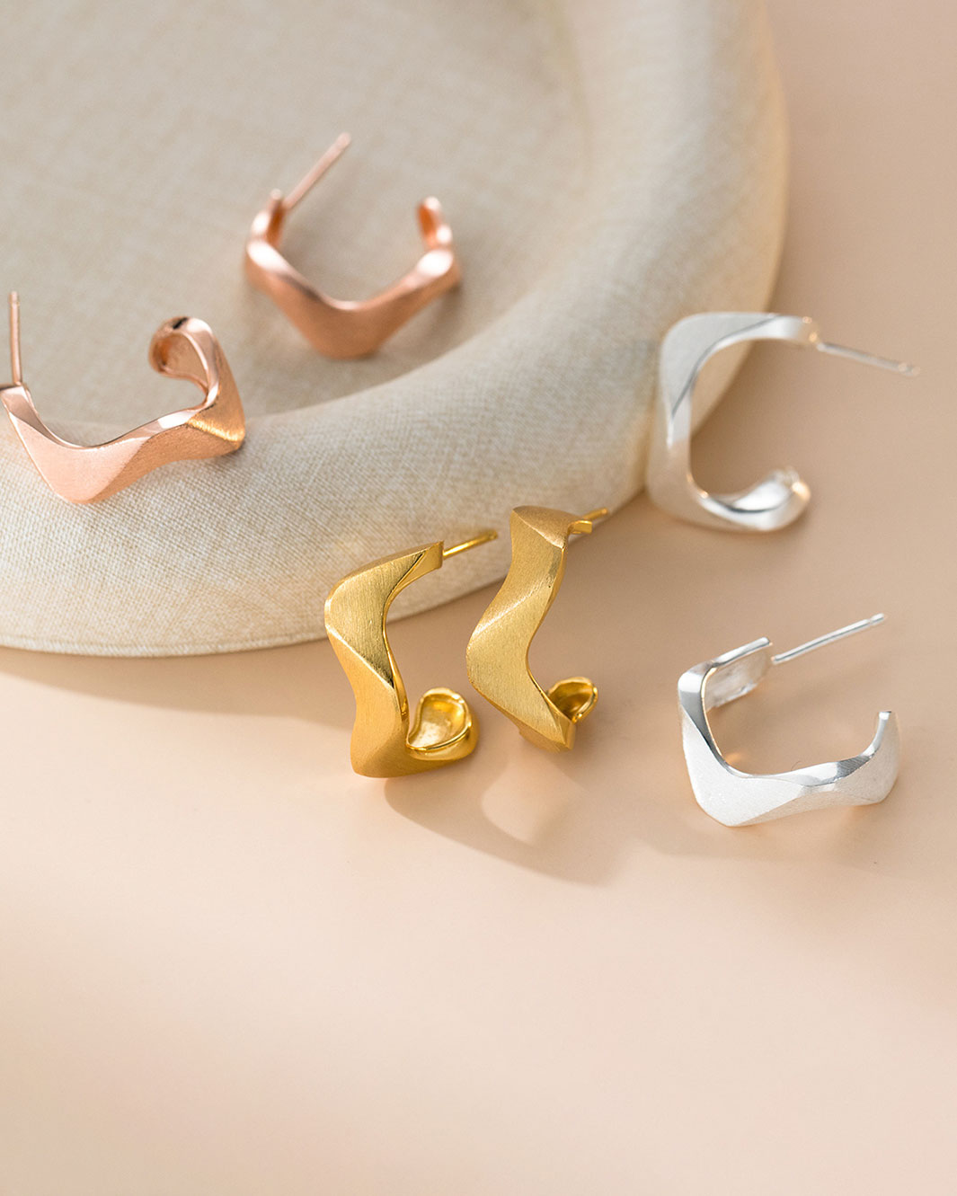 Valerie Brushed Hoop Earrings