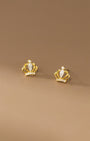 Sparkling Crown Stud Earrings