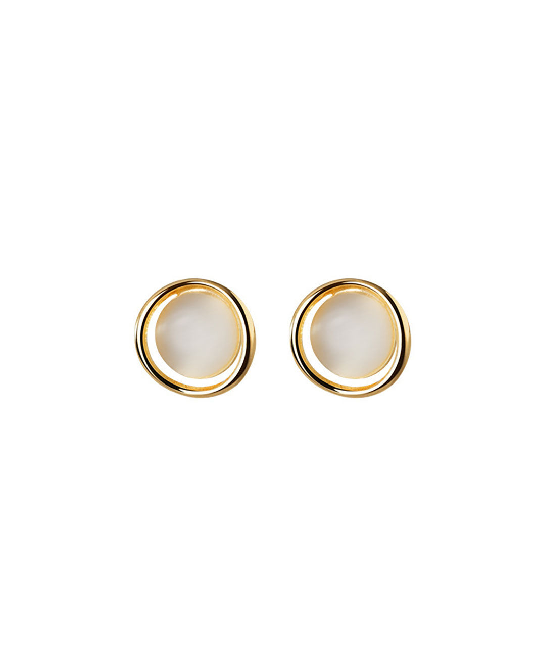 Halo Cat Eye Stud Earrings