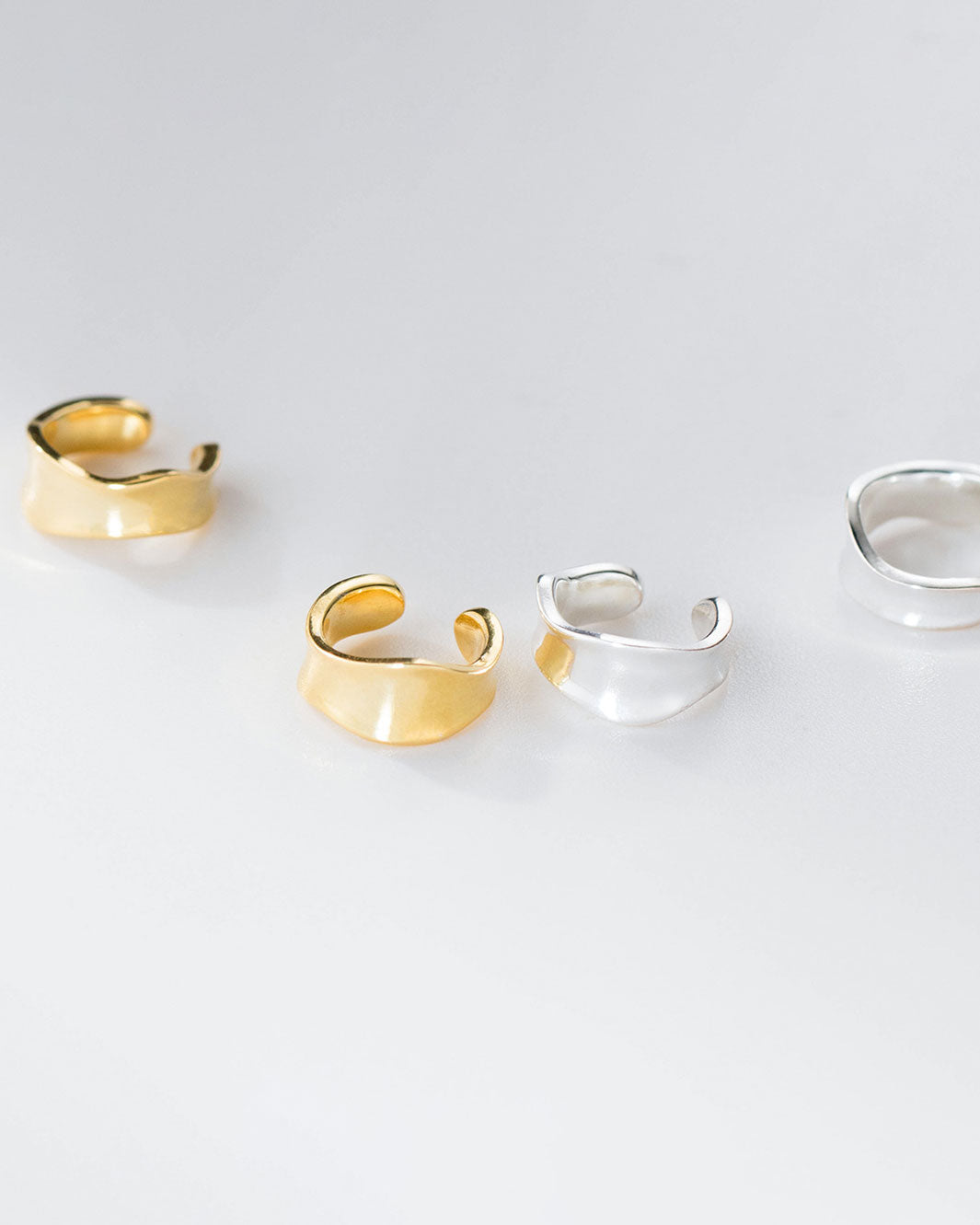 Edith Wave Ear Cuffs – 1000earring