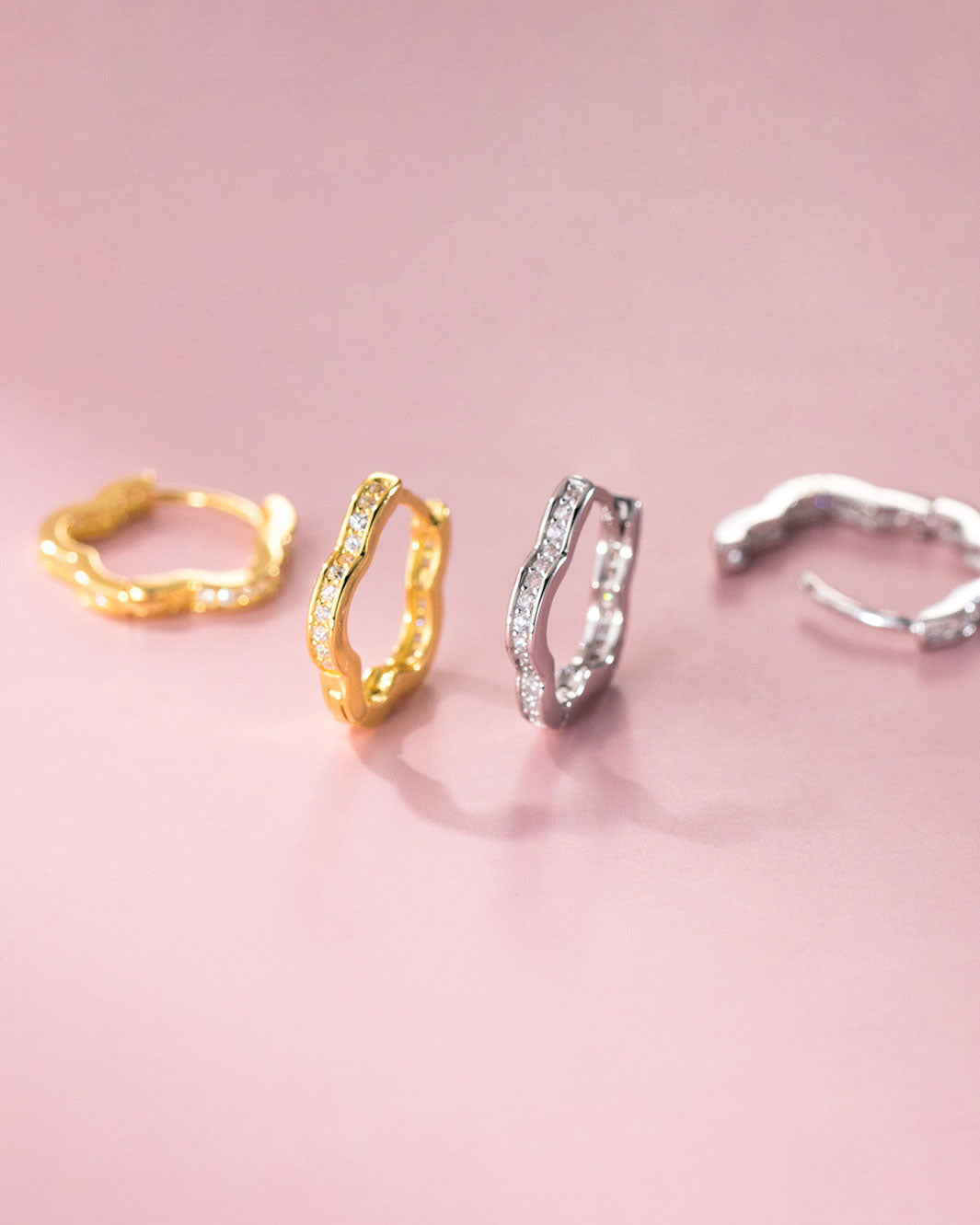 Floral Silhouette Hoop Earrings