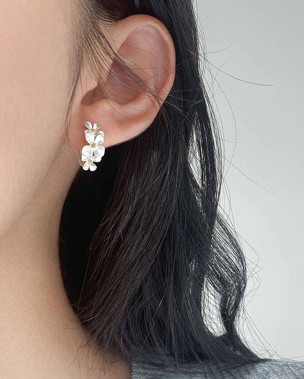 Cape Jasmine Hoop Earrings