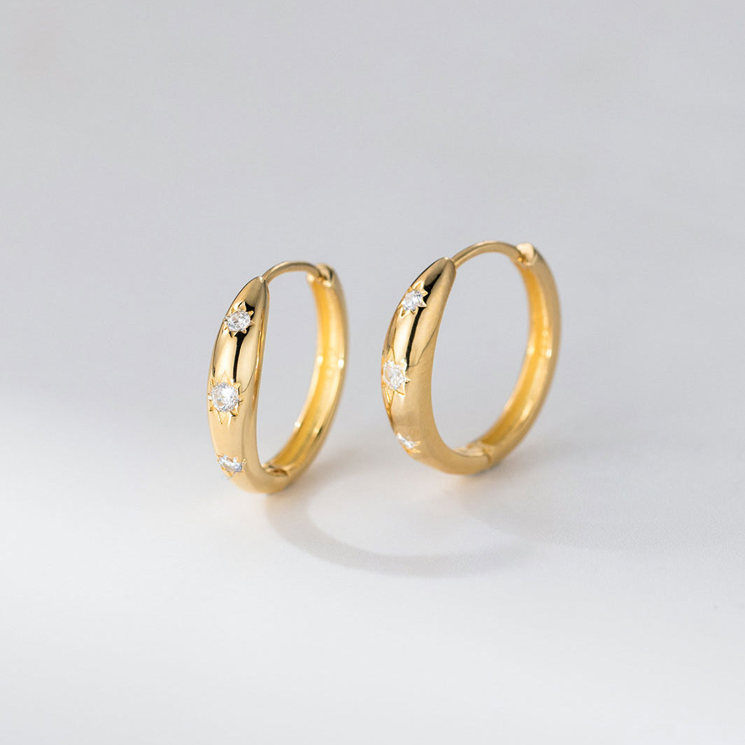 Lyra Stardust Hoop Earrings