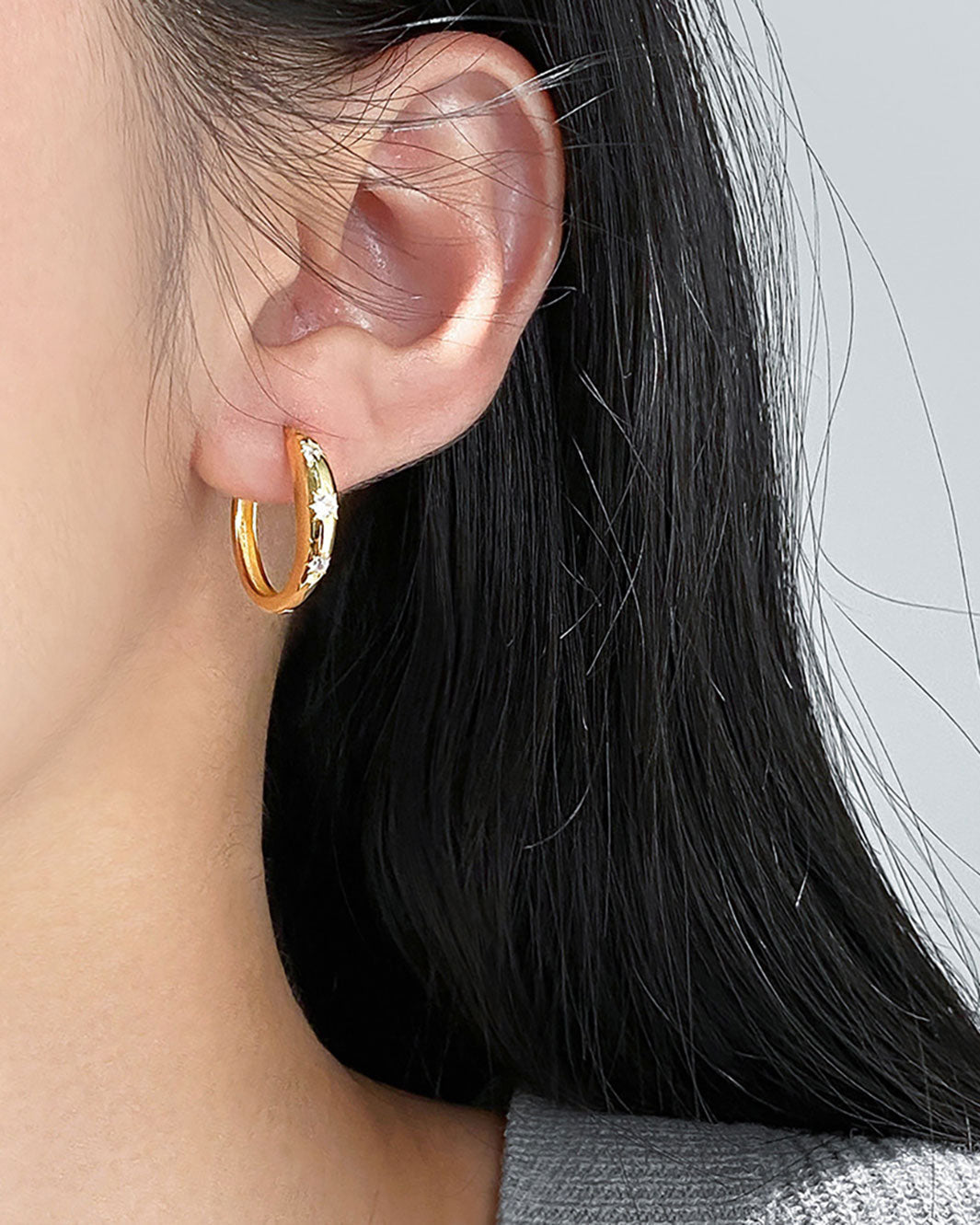 Lyra Stardust Hoop Earrings