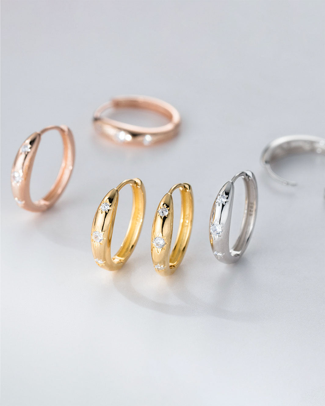 Lyra Stardust Hoop Earrings