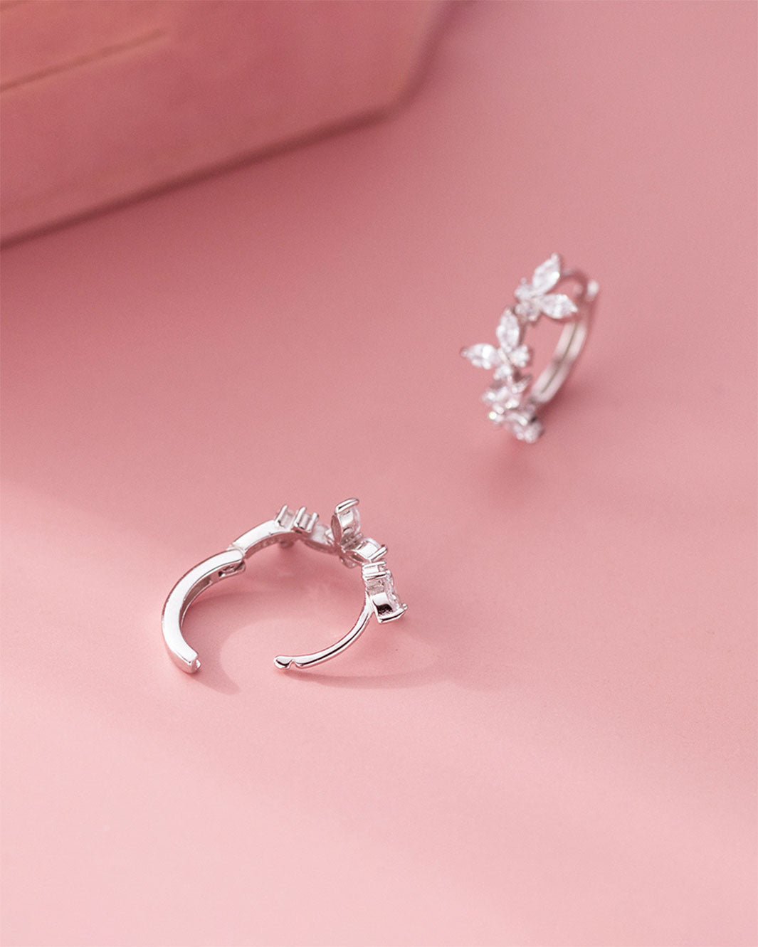 Triple Flutter Butterfly Hoop Earrings