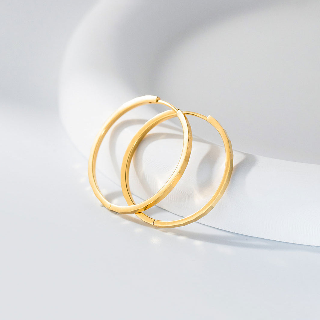 Helena Faceted Hoop Earrings