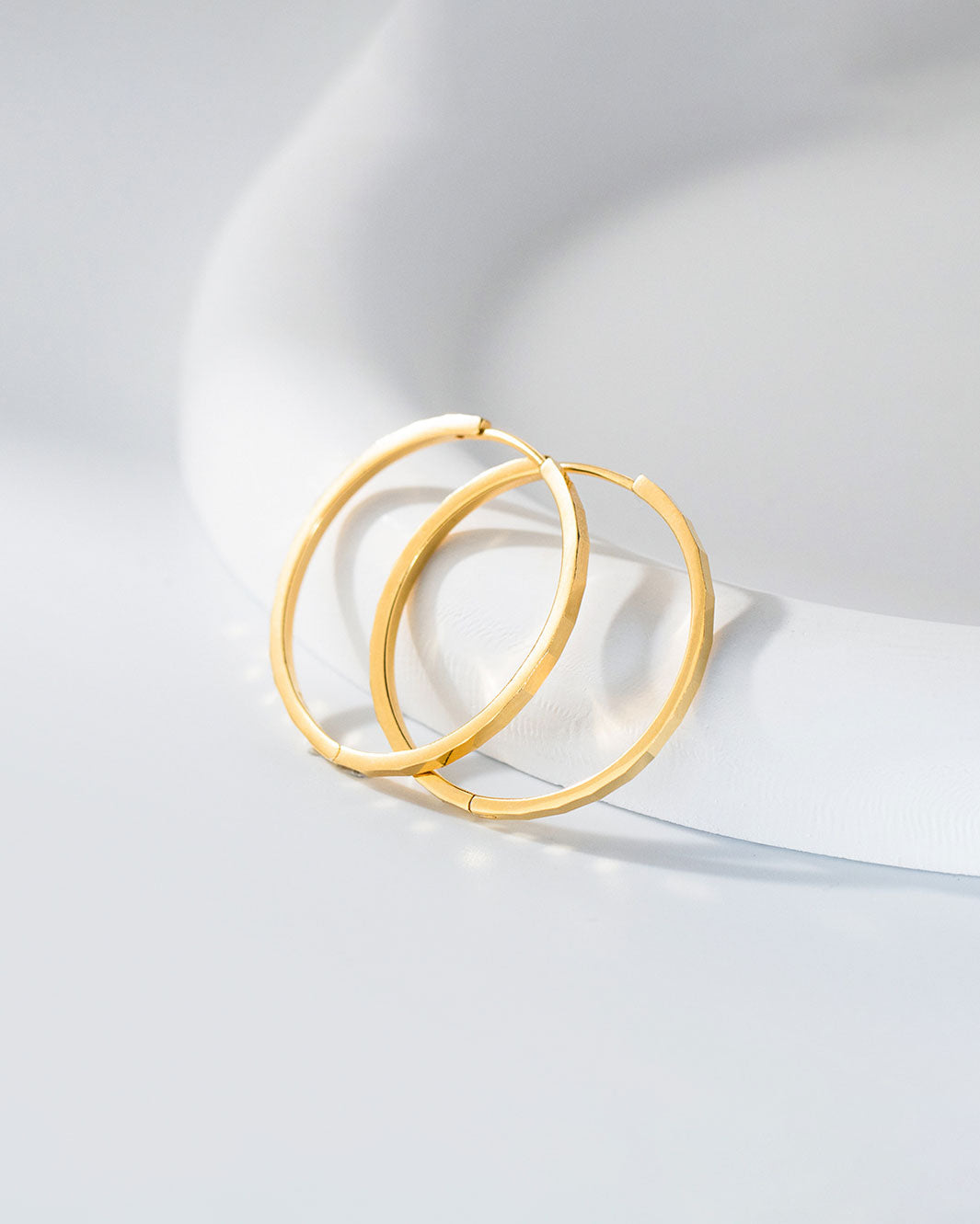 Helena Faceted Hoop Earrings