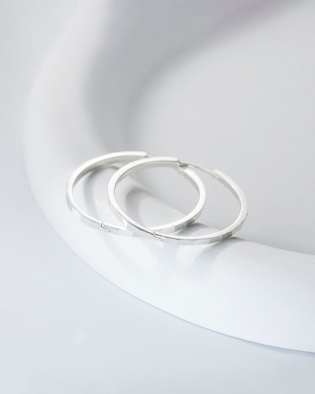 Helena Faceted Hoop Earrings