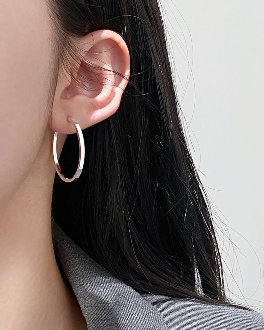 Helena Faceted Hoop Earrings
