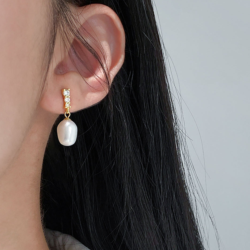 Anya Freshwater Pearl Drop Earrings