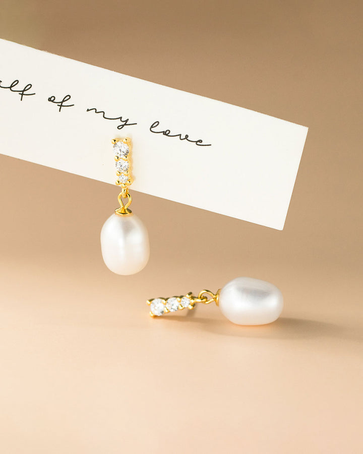 Anya Freshwater Pearl Drop Earrings