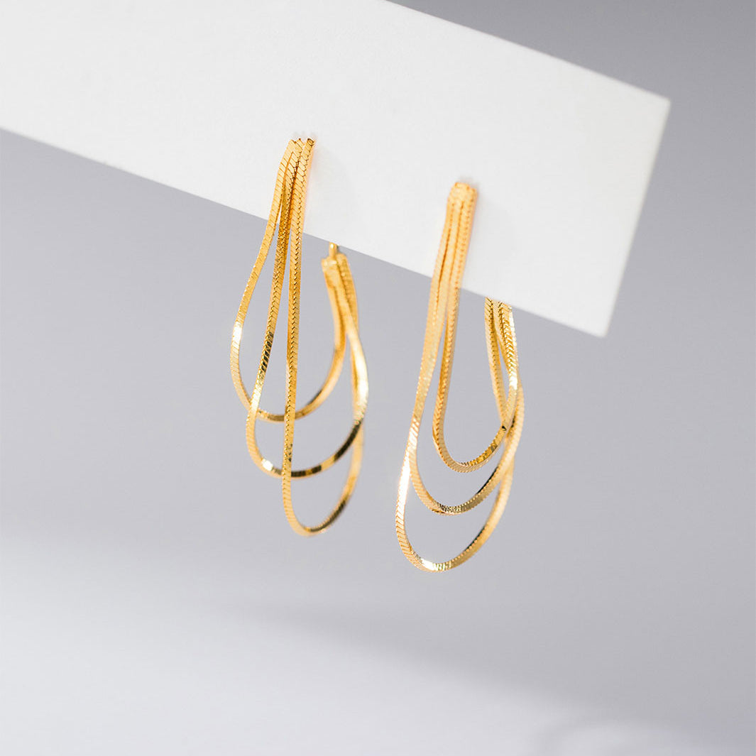 Trinity Loop Dangle Earrings
