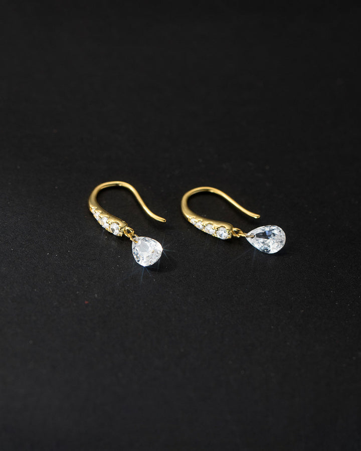 Luna Teardrop Crystal Earrings