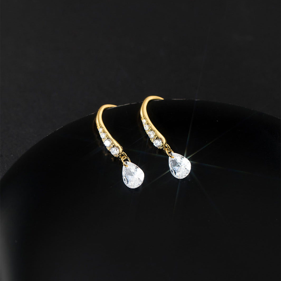 Luna Teardrop Crystal Earrings