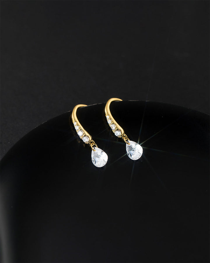 Luna Teardrop Crystal Earrings