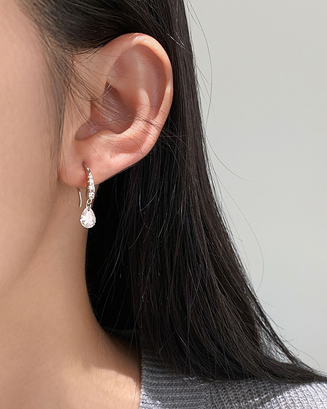 Luna Teardrop Crystal Earrings