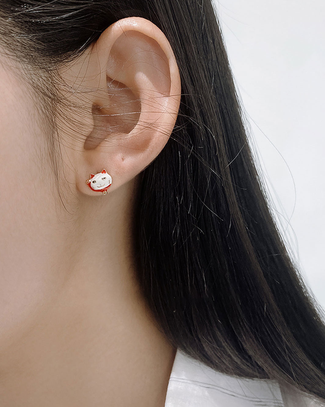 Lucky Maneki Neko Stud Earrings