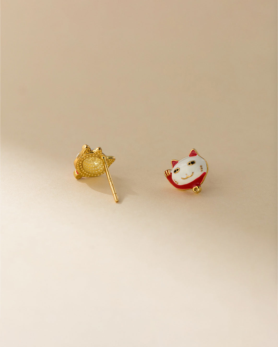 Lucky Maneki Neko Stud Earrings