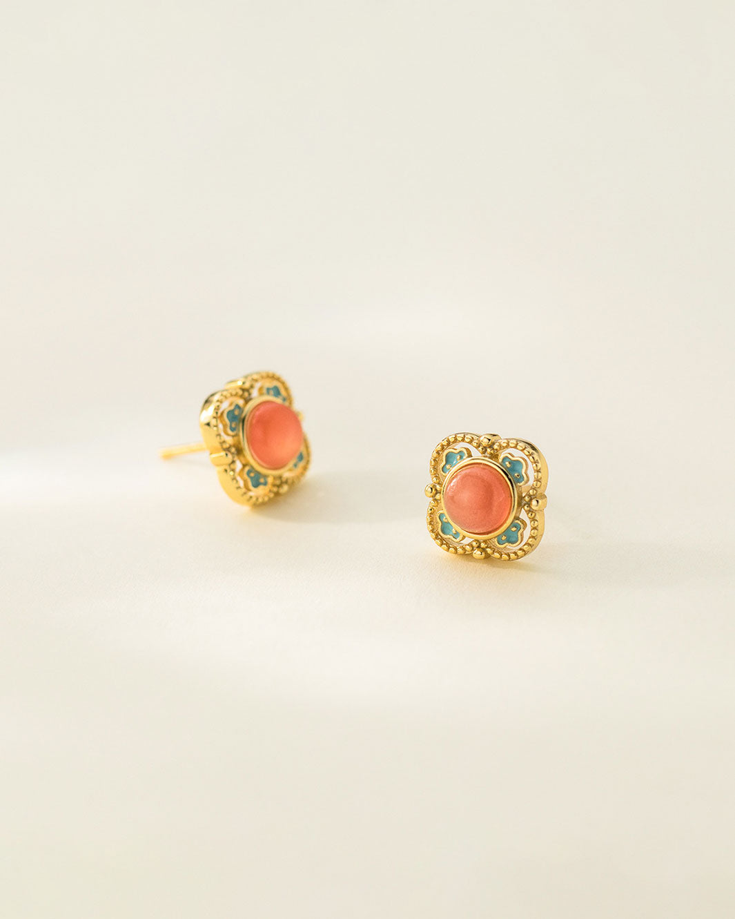 Noble Spring Blossom Stud Earrings