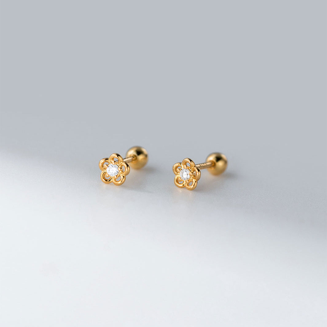 Cora Bloom Barbell Earrings