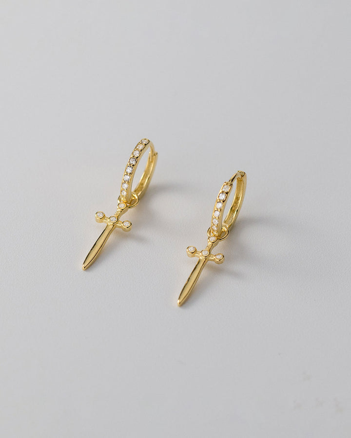 Sword of Faith Hoop Earrings