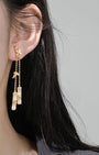 Jade Bamboo Pavilion Dangle Earrings