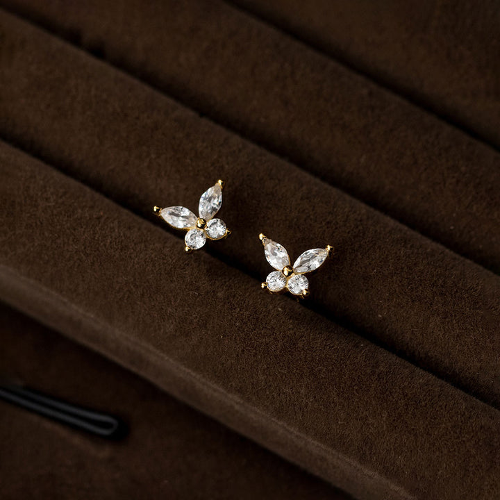 Mini Marquise Butterfly Stud Earrings
