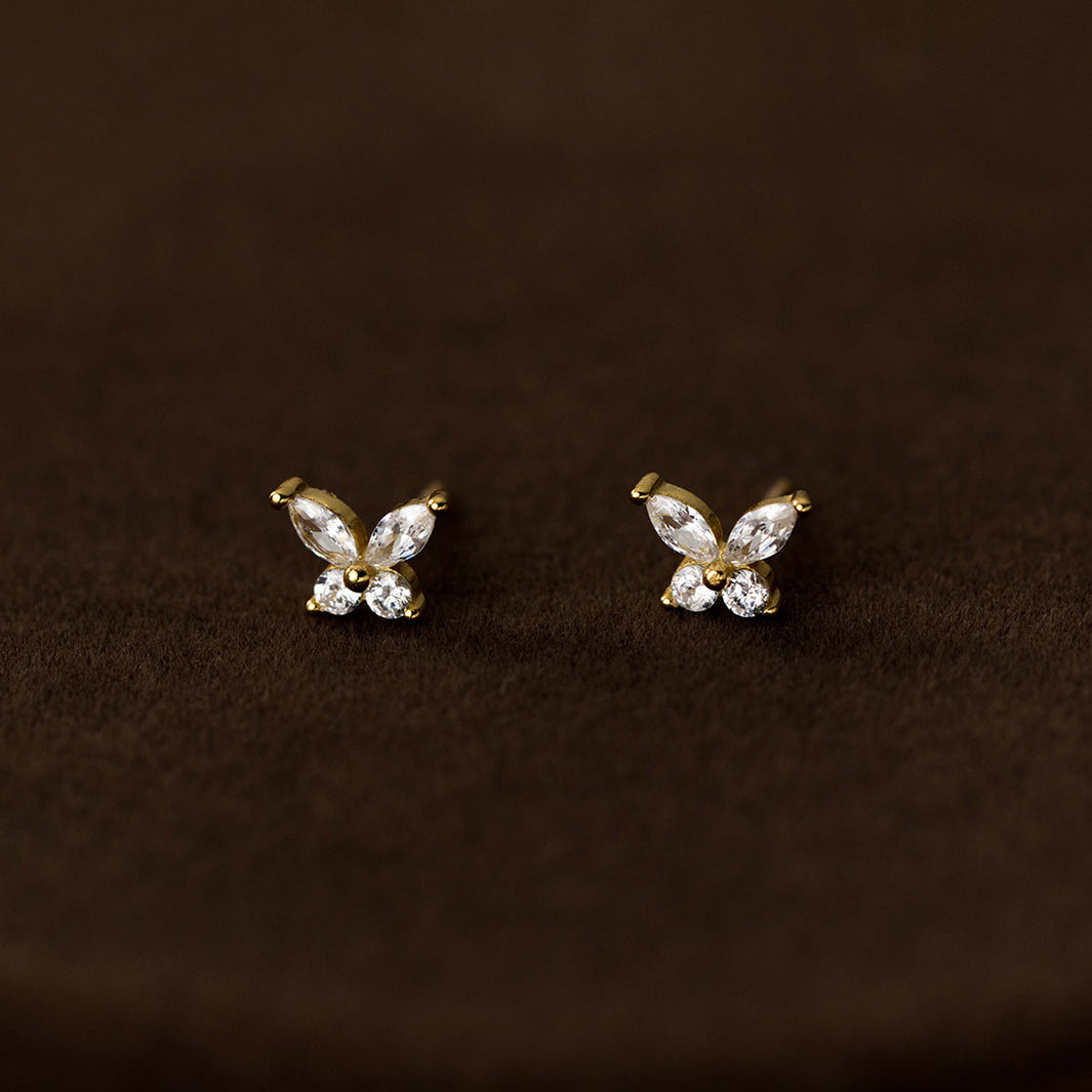 Mini Marquise Butterfly Stud Earrings