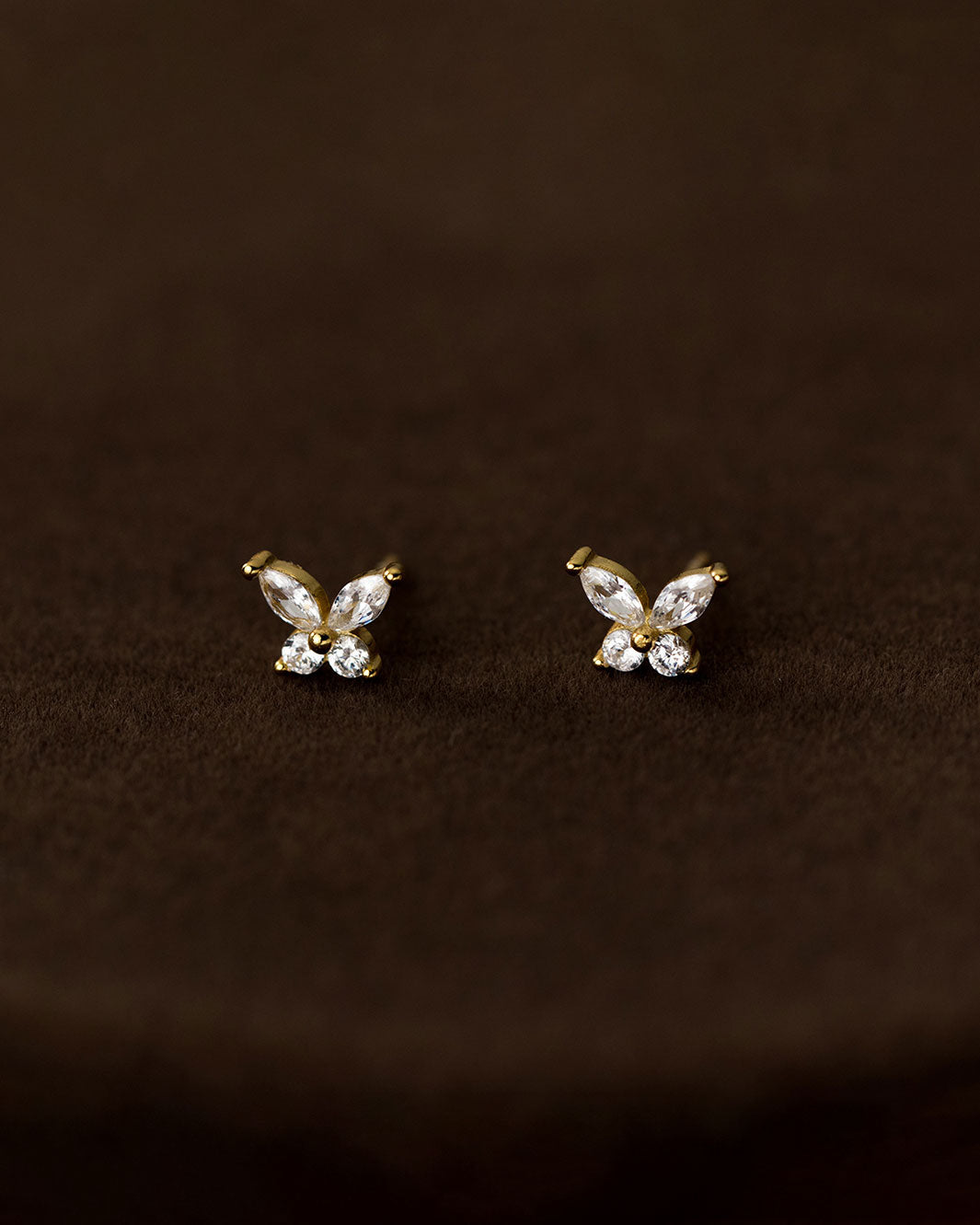Mini Marquise Butterfly Stud Earrings