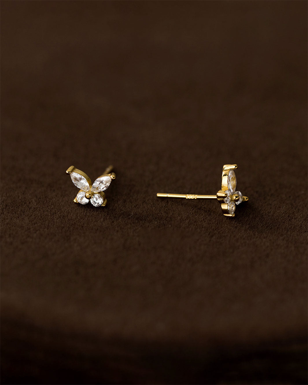 Mini Marquise Butterfly Stud Earrings