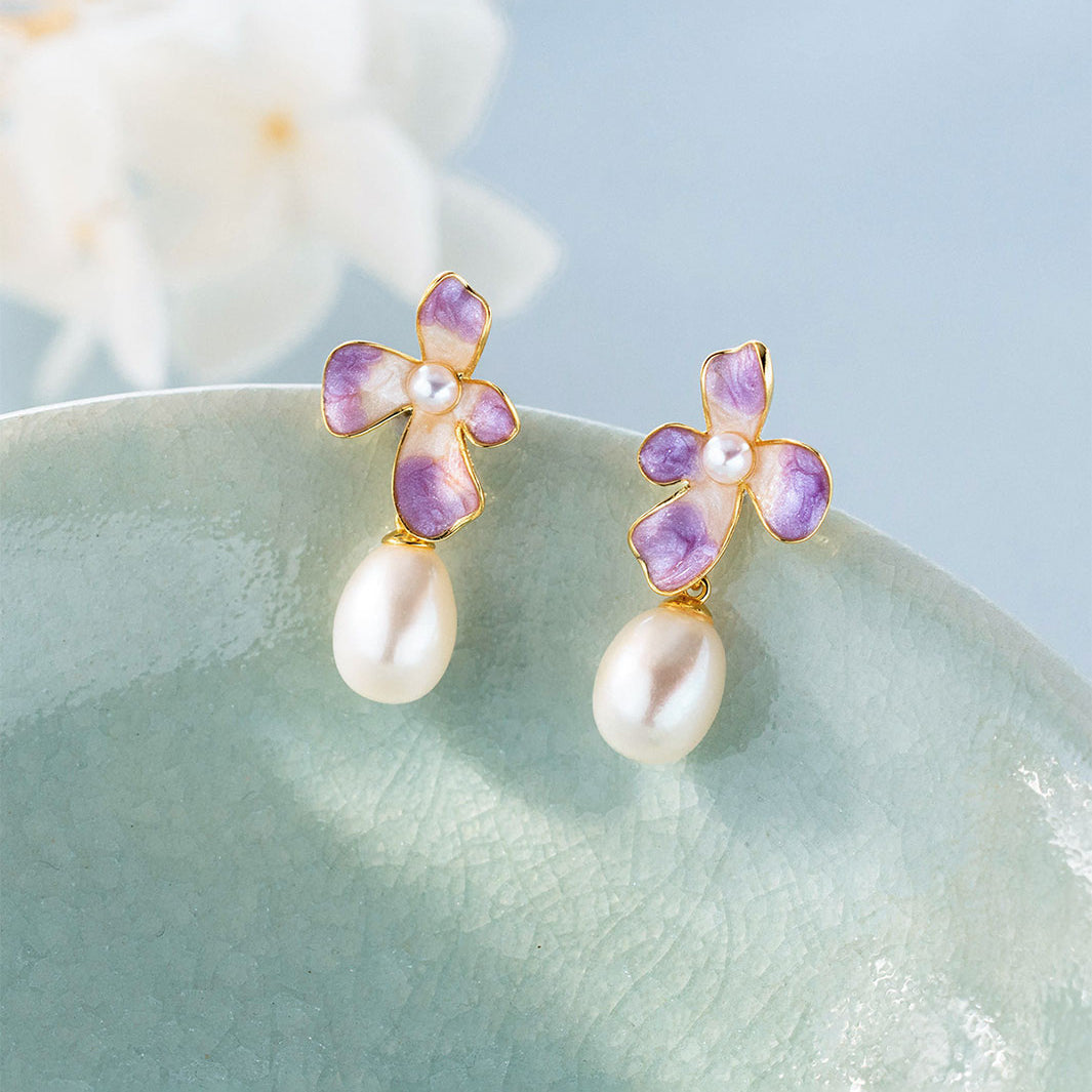 Lilac Wisteria Dangle Earrings