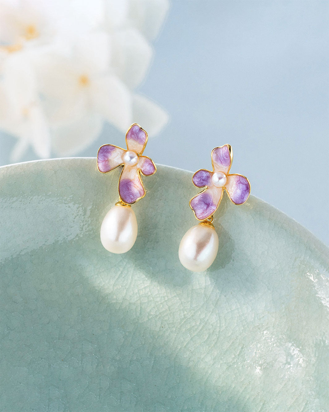Lilac Wisteria Dangle Earrings