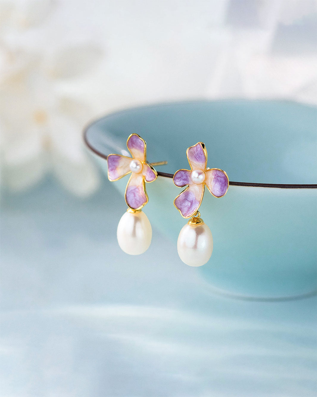 Lilac Wisteria Dangle Earrings
