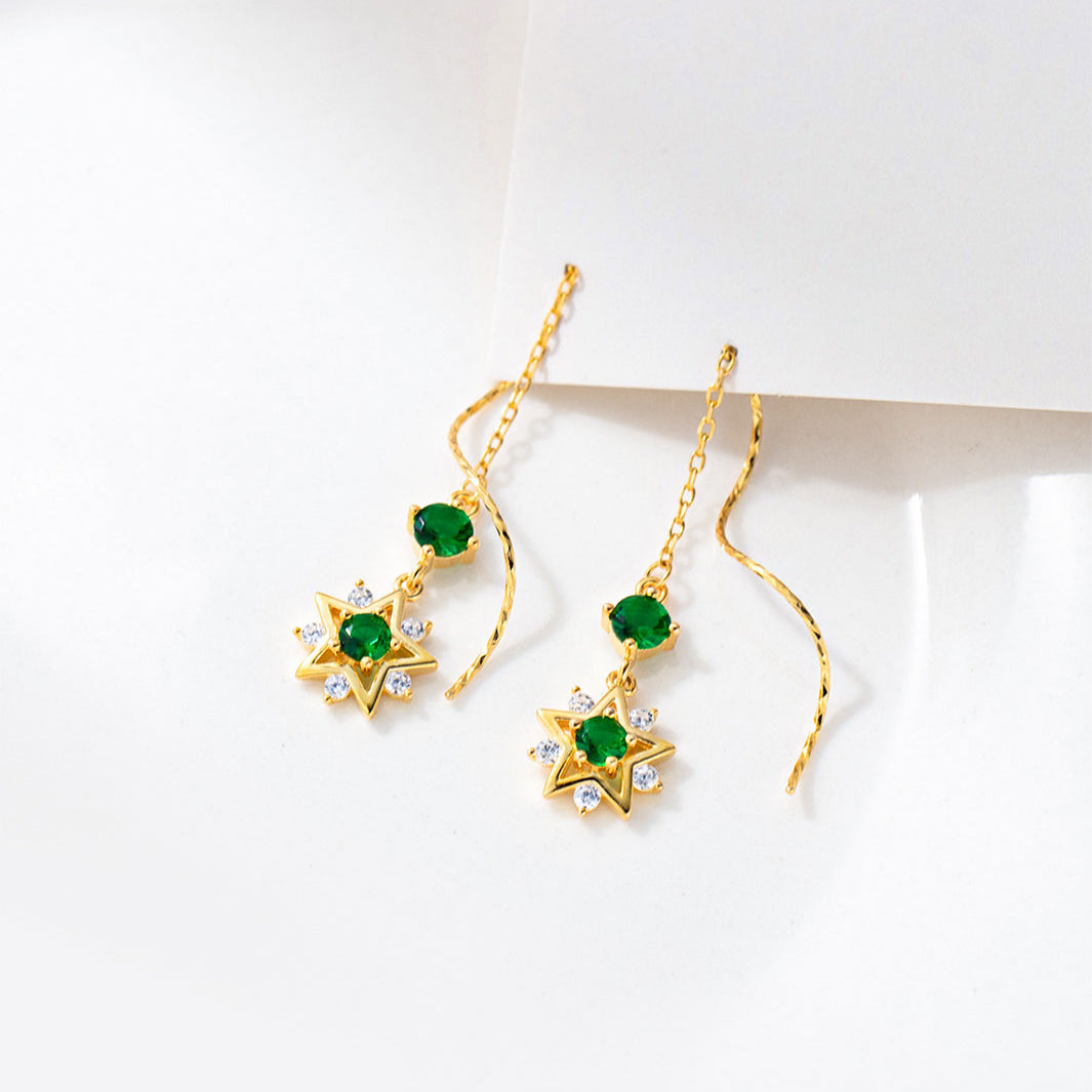 Vesper Star Threader Earrings