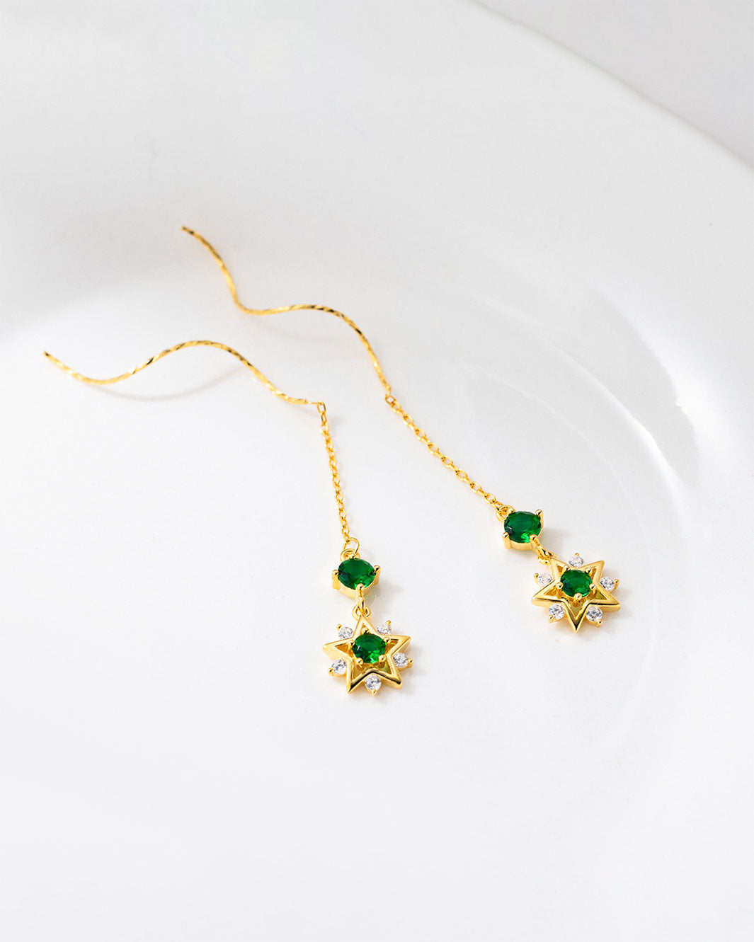 Vesper Star Threader Earrings