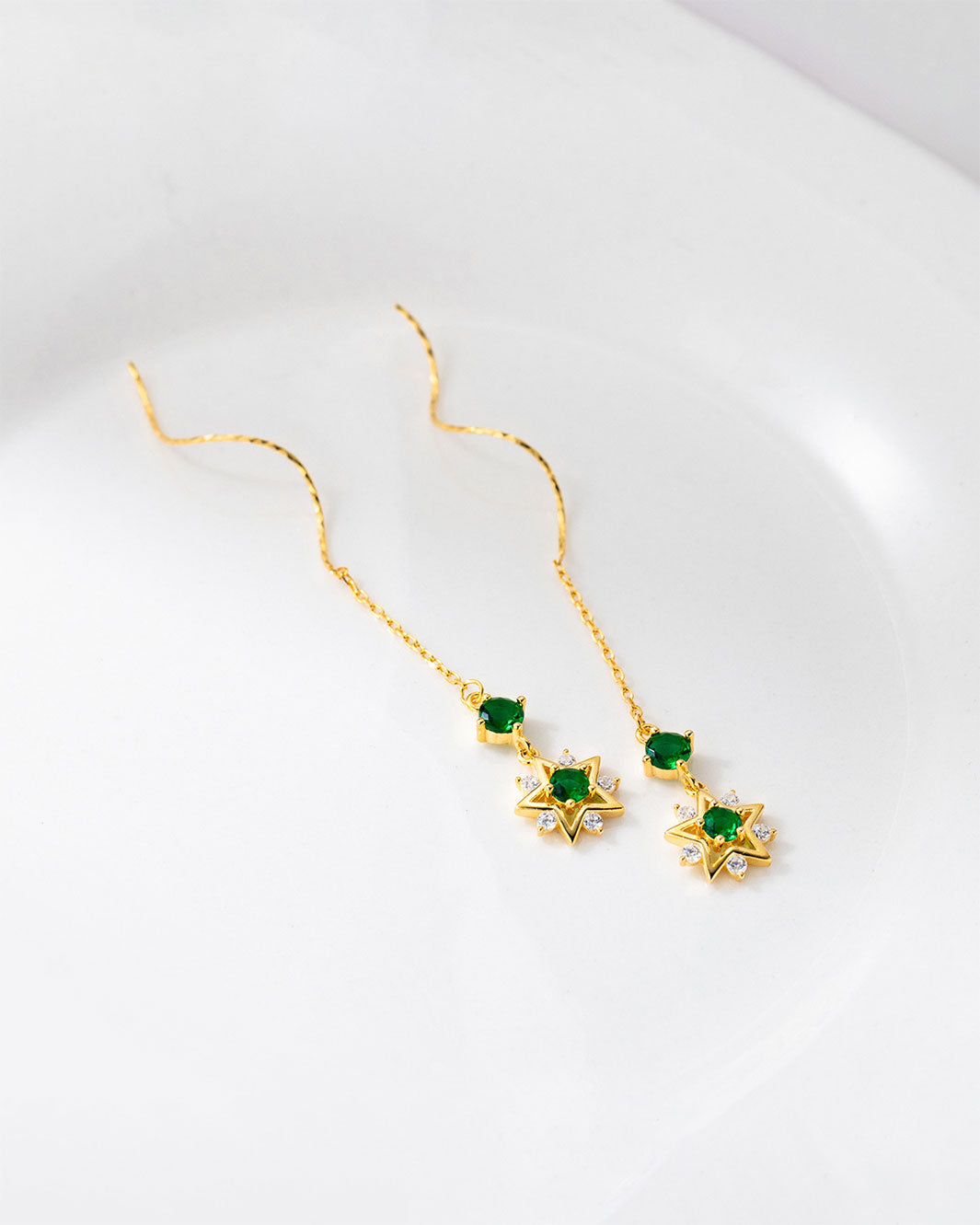 Vesper Star Threader Earrings