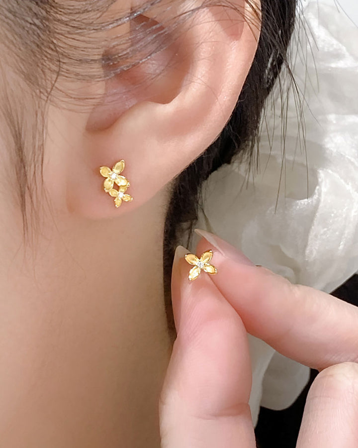 Sage Blossom Stud Earrings