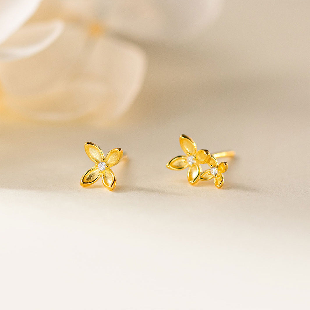 Sage Blossom Stud Earrings