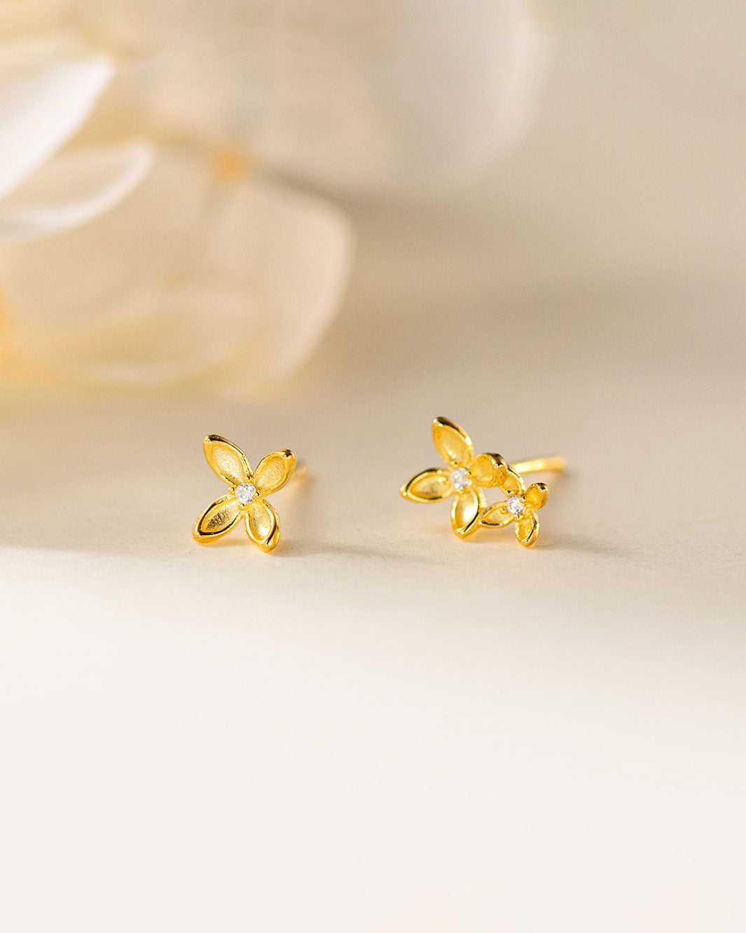 Sage Blossom Stud Earrings